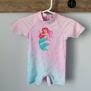 The Little Mermaid Size 3-6M Rashguard Swimsuit
